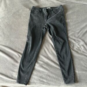Washed Gray Denim Skinny Jeans